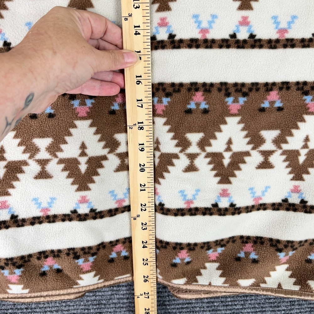 Steve Madden Sherpa Jacket Size M Hooded Cozy Boho Westerncore Winter Essential - Picture 9 of 10